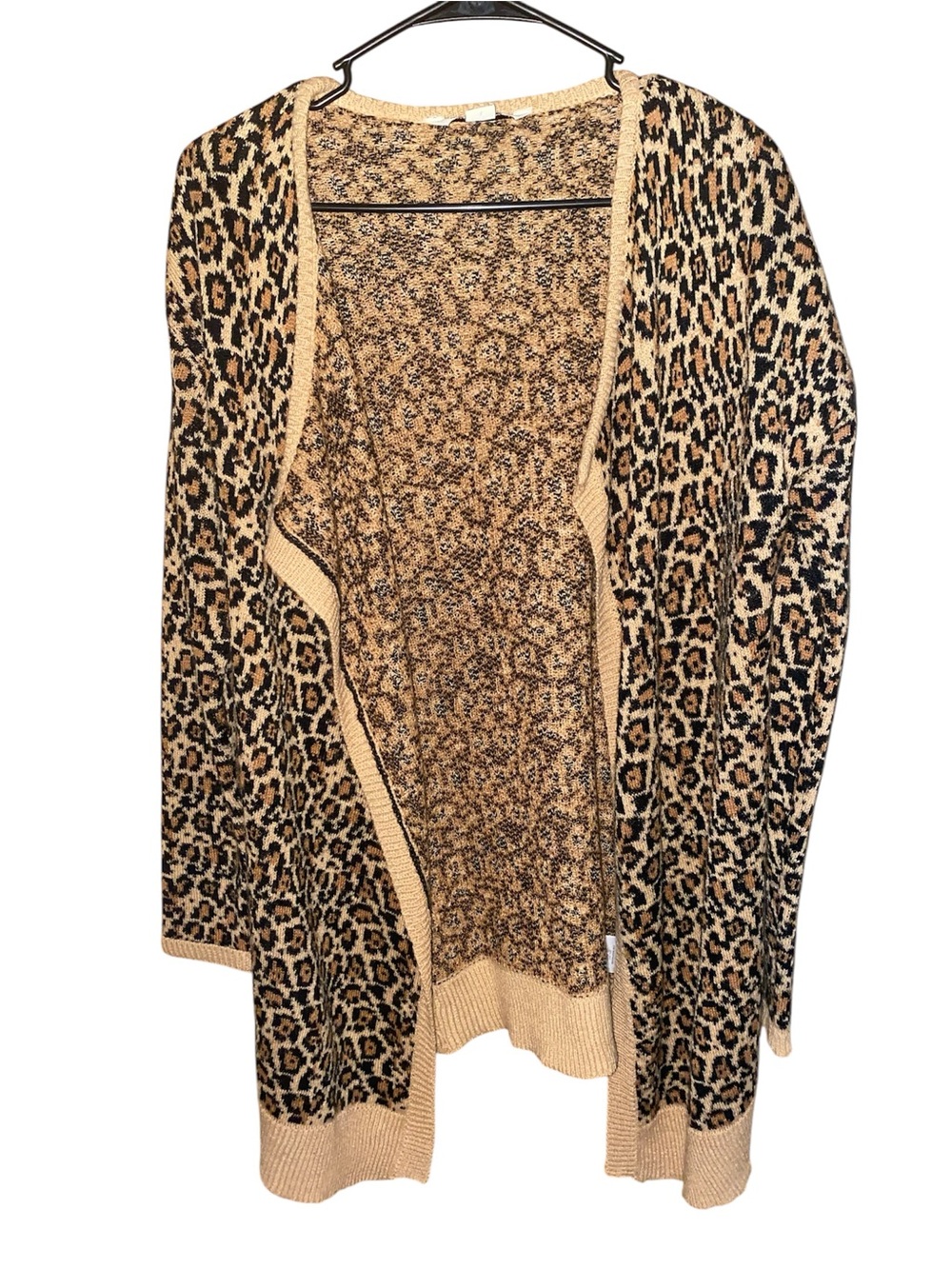 Adam Levine Long Sleeve
Open Front Leopard
Print Cardigan Sweater. New SZ M - Picture 2 of 5